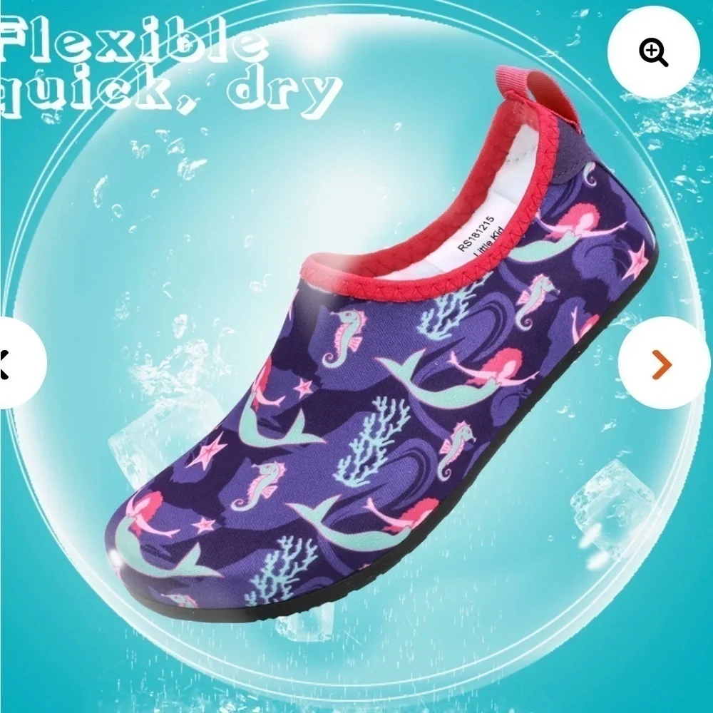 Hiitave Kids Water Shoes Non-Slip Beach Swim Barefoot Aqua Pool Socks